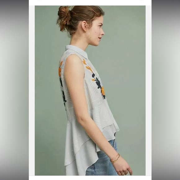 Kashti Embroidered Swan Top Blouse By Sahil Kochhar Size M - Picture 2 of 10